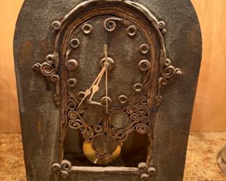 Art pottery clock