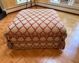 Large upholstered pouf