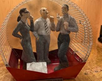 Lindsey de Ovies "The Last Smoking Section" sculptural art