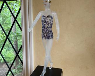 Karen Buhler art glass swimmer / bathing beauty