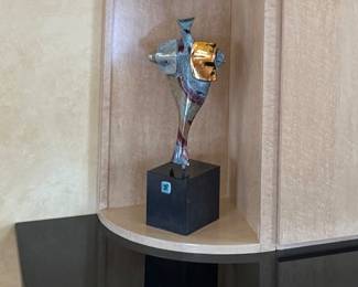 Michael Jackson ceramic sculpture on marble base