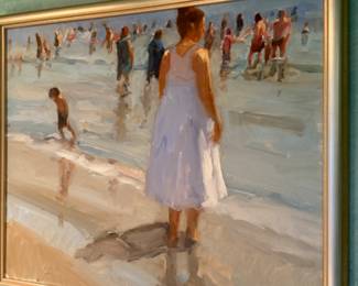 Richard Segalman beach oil painting