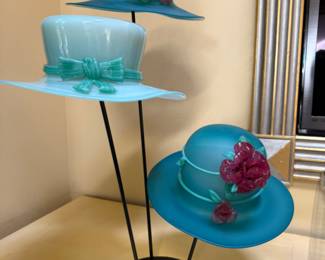 Brian Brenno art glass hats