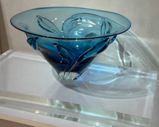 Art glass bowl, signed