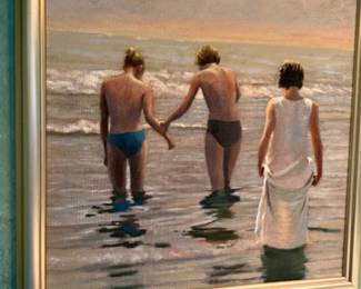 David Ahlsted "First Time In" oil on canvas
