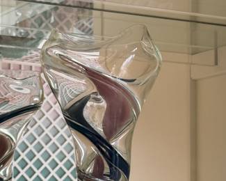 Barry Entner art glass vase, dated '86