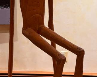 Robert Brady wood seated figure - life size