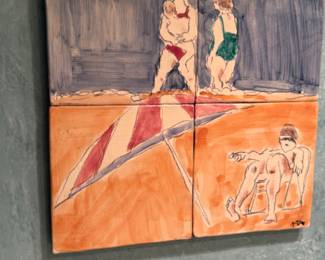 Donna McGee "The Beach" red earthenware art