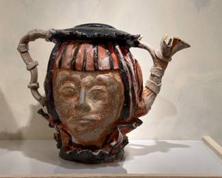 Arnold Zimmerman pottery figural tea pot