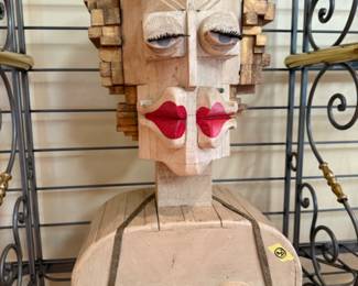 Martin Miller 3-D wood Marilyn Monroe bust