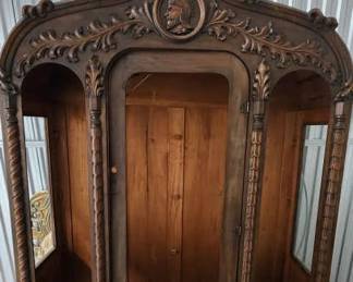 Beautiful HandCarved Mid Century Mexican Armoire