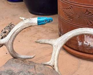 Native American HornTurquoise Eagle Art