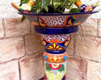 Talavera BirdbathPlant