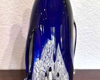 Hand Blown Glass Penguin