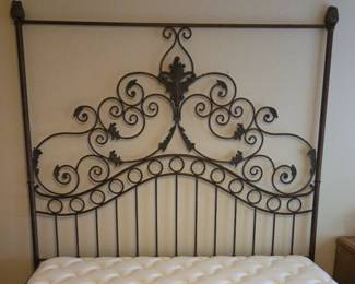 Beautiful Wrought Iron King Headboard