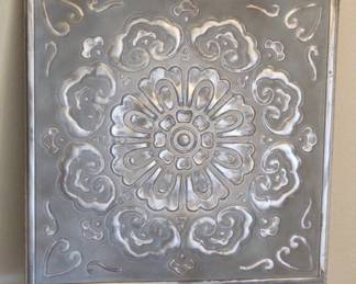 Large Embossed Aluminum Wall Hanging