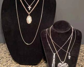 Ladies Necklaces Sterling Silver 18k
