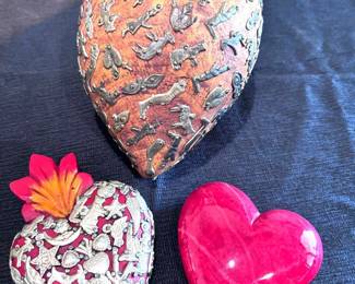 Southwest Wood Heart ArtAlabaster