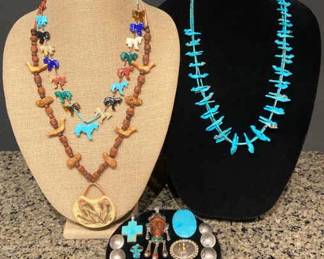 Native American Fetish Necklaces Sterling Silver Jewelry