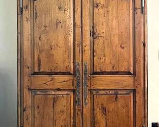 Beautifully Distressed Oak Armoire
