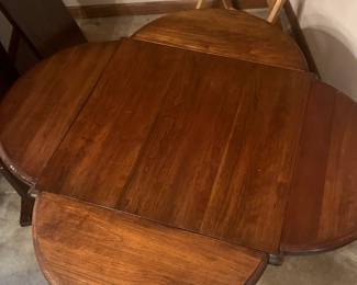 small antique wooden drop leaf table