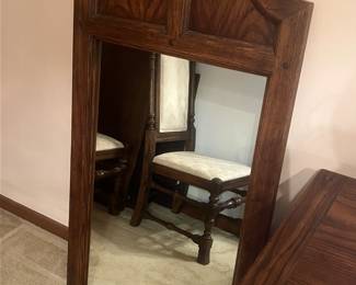 beautiful heavy mirror - hangs on wall