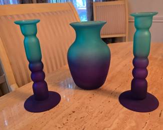 Ombre vase and candle holder