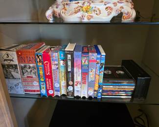 Various VHS tapes, CD'S