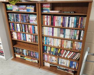 Paperbacks and shelves