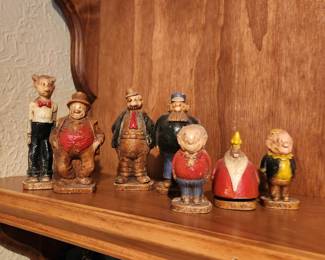 Vintage Syroco-style figurines from 1940s