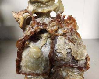 VINTAGE CARVED JADE SCULPTURE