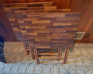 FOUR MIDCENTURY TRAYS BY SCHEIBE PRODUCT