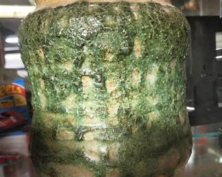 VINTAGE MID-CENTURY VOLCANO GLAZED VASE