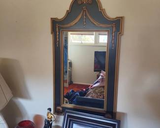 LA BARGE BLACK GOLD MIRROR