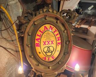 1950's BALLENTINE ALE LIGHT UP WALL SCONCE OF NEWARK NJ