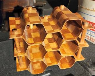 MID-CENTURY RARE TEAK WINE RACK BY TORSTEN JOHANSSON