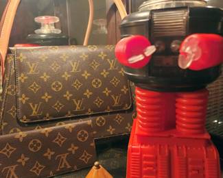 1966 LOST IN SPACE ROBOT & LOUIS VUITTON BAG