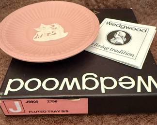 Wedgwood Pink Jasperware - Pegasus Collection - Fluted Tray