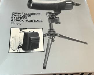 70mm Telescope - Bushnell Spacemaster II Field Kit (includes: 15-45x Zoom Eyepiece, Backpack, and Tripod)