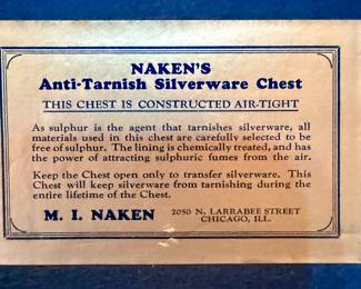 Naken's Anti-Tarnish Silverware Chest