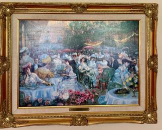 Framed Art "Le Dîner à l'Hôtel Ritz, Paris 1904" - Pierre-Georges Jeanniot, French (1848-1934)