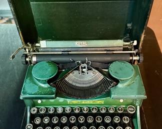 Vintage Green Royal Typewriter
