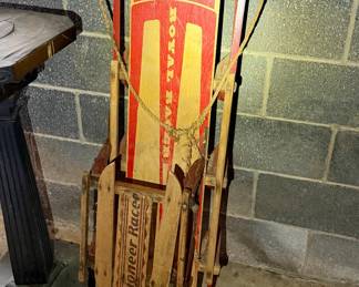 Vintage Wood Sleds - Pioneer Racer and Royal Racer