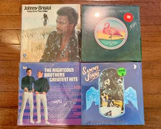 Vintage Vinyl LPs - Johnny Bristol "Hang On In There Baby" - Christopher Cross Self Titled LP - "The Righteous Brothers Greatest Hits" - Sammy Johns Self Titled LP