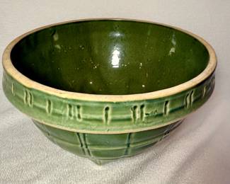 Green Windowpane Mixing Bowl - McCoy Pottery