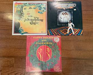 Vintage Vinyl LPs - "Chinatown" Original Motion Picture Soundtrack - "Saturday Night Fever" Soundtrack - "Happy Holidays with Frank & Bing"
