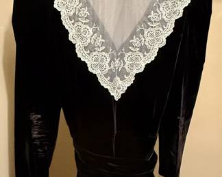Velvet and Lace Dress - Westminster Lace