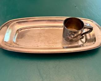 Silver Platter and Mug