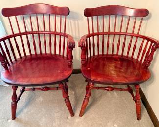 Pair of Windsor Barrel Chairs (4 more available)