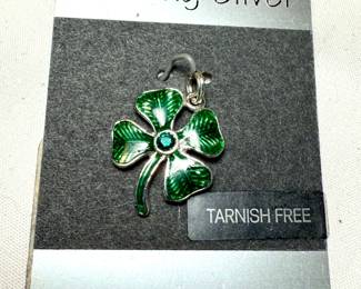 Sterling Silver Four-Leaf Clover Charm